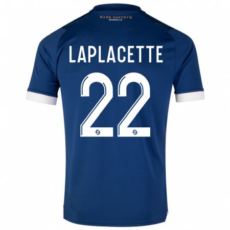 Kandiny Enfant Maillot Tess Laplacette #22 Bleu Foncé Tenues Extérieur 2023/24 T-Shirt