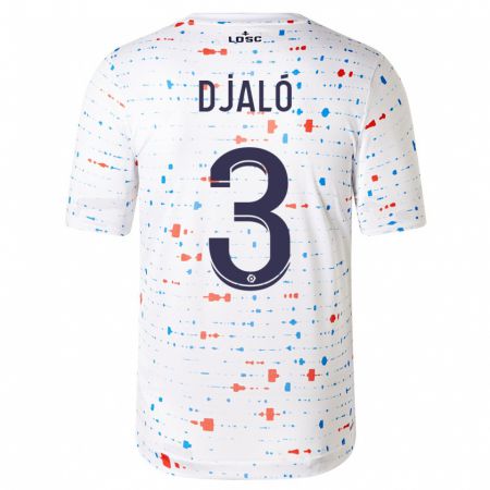 Kandiny Enfant Maillot Tiago Djaló #3 Blanc Tenues Extérieur 2023/24 T-Shirt