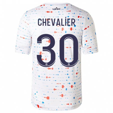 Kandiny Enfant Maillot Lucas Chevalier #30 Blanc Tenues Extérieur 2023/24 T-Shirt
