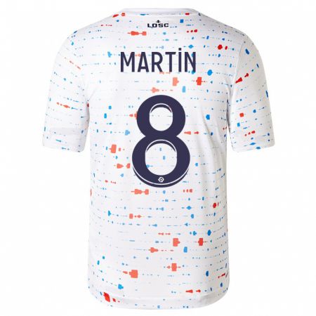 Kandiny Enfant Maillot Jonas Martin #8 Blanc Tenues Extérieur 2023/24 T-Shirt