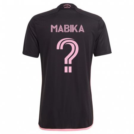 Kandiny Enfant Maillot Aimé Mabika #0 Noir Tenues Extérieur 2023/24 T-Shirt