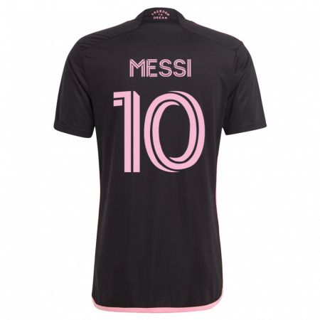 Kandiny Enfant Maillot Lionel Messi #10 Noir Tenues Extérieur 2023/24 T-Shirt