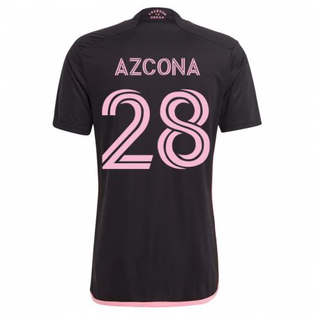 Kandiny Enfant Maillot Edison Azcona #28 Noir Tenues Extérieur 2023/24 T-Shirt