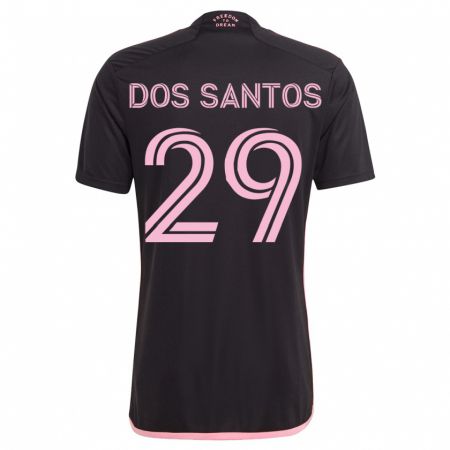 Kandiny Enfant Maillot Cj Dos Santos #29 Noir Tenues Extérieur 2023/24 T-Shirt