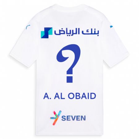 Kandiny Enfant Maillot Abdulrahman Al-Obaid #0 Blanc Tenues Extérieur 2023/24 T-Shirt