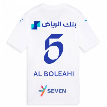 Kandiny Enfant Maillot Ali Al-Boleahi #5 Blanc Tenues Extérieur 2023/24 T-Shirt