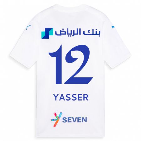 Kandiny Enfant Maillot Yasser Al-Shahrani #12 Blanc Tenues Extérieur 2023/24 T-Shirt