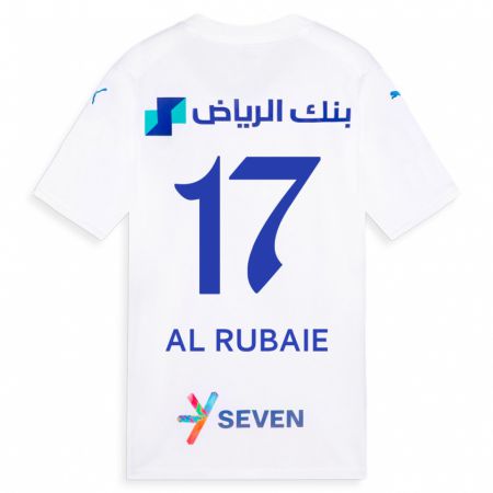 Kandiny Enfant Maillot Mohammed Al-Rubaie #17 Blanc Tenues Extérieur 2023/24 T-Shirt
