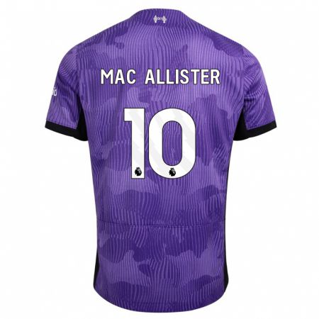 Kandiny Enfant Maillot Alexis Mac Allister #10 Violet Troisieme 2023/24 T-Shirt