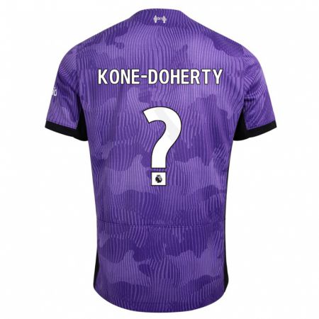 Kandiny Enfant Maillot Trent Kone-Doherty #0 Violet Troisieme 2023/24 T-Shirt