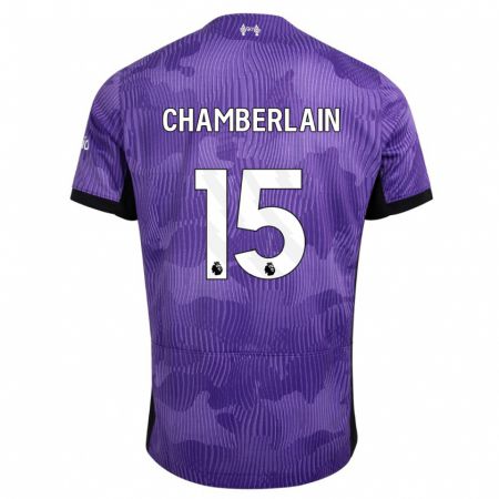 Kandiny Enfant Maillot Alex Oxlade Chamberlain #15 Violet Troisieme 2023/24 T-Shirt