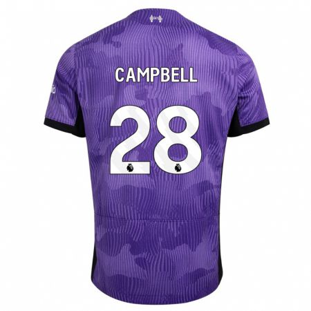 Kandiny Enfant Maillot Megan Campbell #28 Violet Troisieme 2023/24 T-Shirt