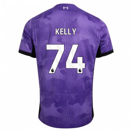 Kandiny Enfant Maillot Oscar Kelly #74 Violet Troisieme 2023/24 T-Shirt