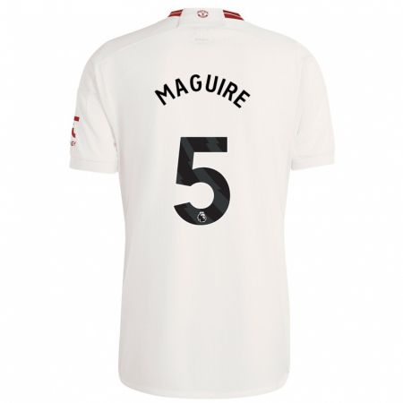Kandiny Enfant Maillot Harry Maguire #5 Blanc Troisieme 2023/24 T-Shirt