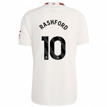 Kandiny Enfant Maillot Marcus Rashford #10 Blanc Troisieme 2023/24 T-Shirt