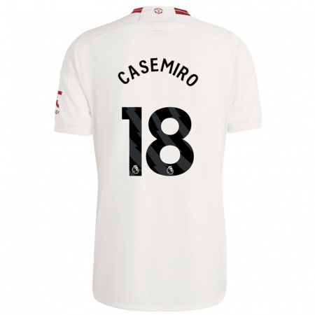 Kandiny Enfant Maillot Casemiro #18 Blanc Troisieme 2023/24 T-Shirt