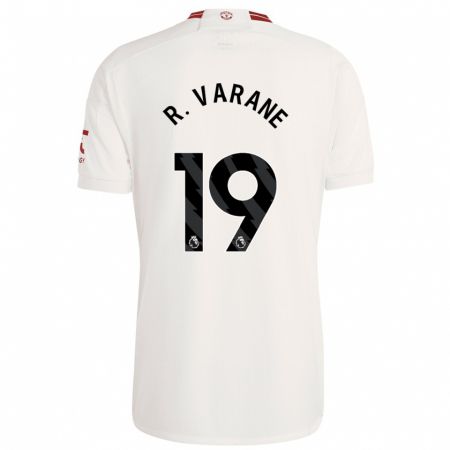 Kandiny Enfant Maillot Raphaël Varane #19 Blanc Troisieme 2023/24 T-Shirt