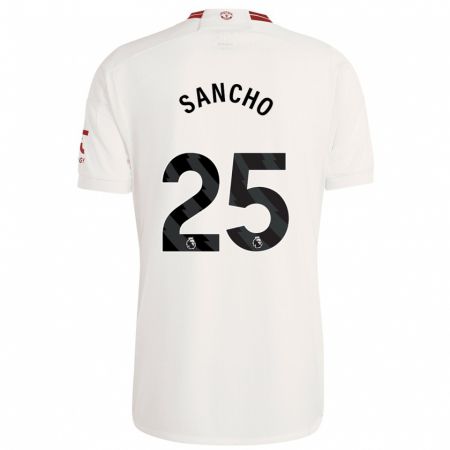 Kandiny Enfant Maillot Jadon Sancho #25 Blanc Troisieme 2023/24 T-Shirt