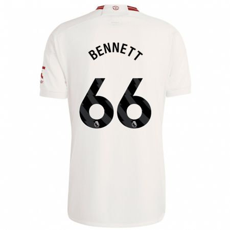 Kandiny Enfant Maillot Rhys Bennett #66 Blanc Troisieme 2023/24 T-Shirt