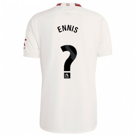 Kandiny Enfant Maillot Ethan Ennis #0 Blanc Troisieme 2023/24 T-Shirt