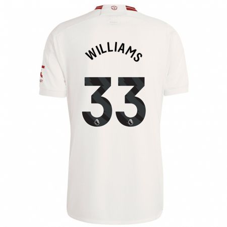 Kandiny Enfant Maillot Brandon Williams #33 Blanc Troisieme 2023/24 T-Shirt