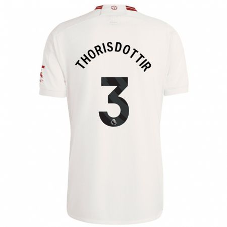 Kandiny Enfant Maillot Maria Thorisdottir #3 Blanc Troisieme 2023/24 T-Shirt