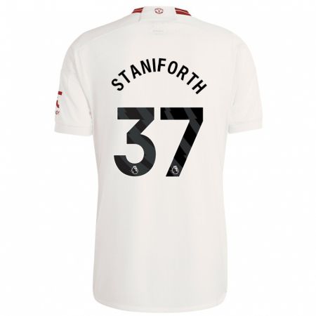 Kandiny Enfant Maillot Lucy Staniforth #37 Blanc Troisieme 2023/24 T-Shirt