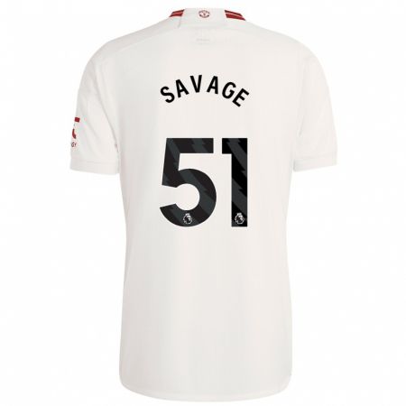Kandiny Enfant Maillot Charlie Savage #51 Blanc Troisieme 2023/24 T-Shirt