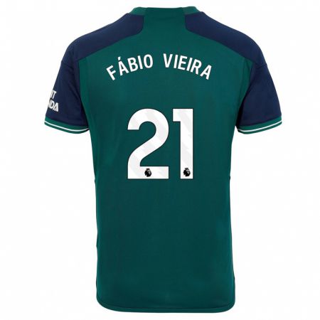 Kandiny Enfant Maillot Fábio Vieira #21 Vert Troisieme 2023/24 T-Shirt