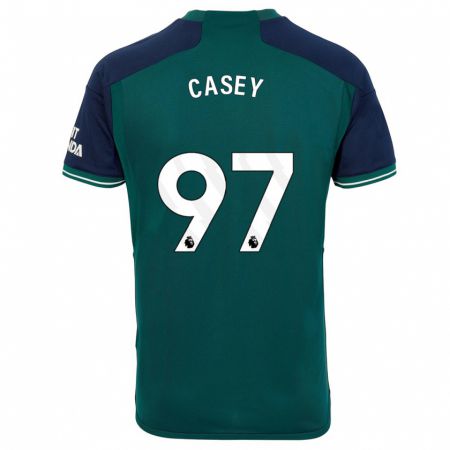 Kandiny Enfant Maillot Dan Casey #97 Vert Troisieme 2023/24 T-Shirt