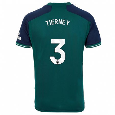 Kandiny Enfant Maillot Kieran Tierney #3 Vert Troisieme 2023/24 T-Shirt