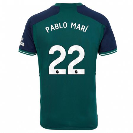 Kandiny Enfant Maillot Pablo Mari #22 Vert Troisieme 2023/24 T-Shirt