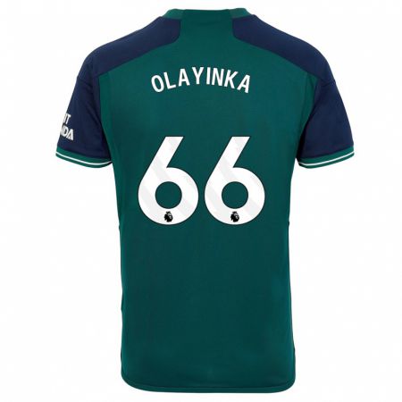 Kandiny Enfant Maillot James Olayinka #66 Vert Troisieme 2023/24 T-Shirt