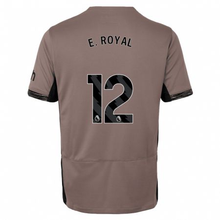 Kandiny Enfant Maillot Emerson Royal #12 Beige Foncé Troisieme 2023/24 T-Shirt