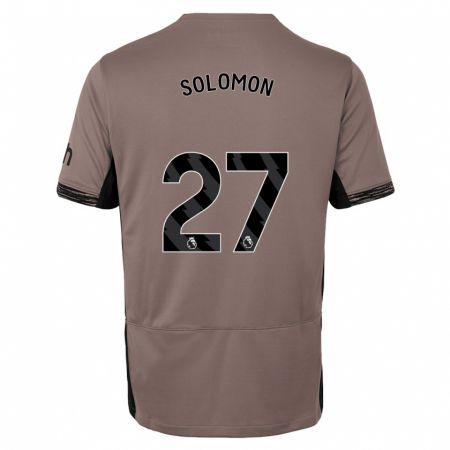 Kandiny Enfant Maillot Manor Solomon #27 Beige Foncé Troisieme 2023/24 T-Shirt