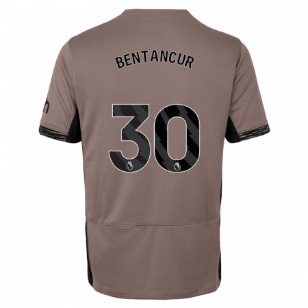 Kandiny Enfant Maillot Rodrigo Bentancur #30 Beige Foncé Troisieme 2023/24 T-Shirt