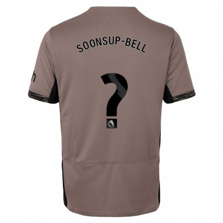 Kandiny Enfant Maillot Jude Soonsup-Bell #0 Beige Foncé Troisieme 2023/24 T-Shirt