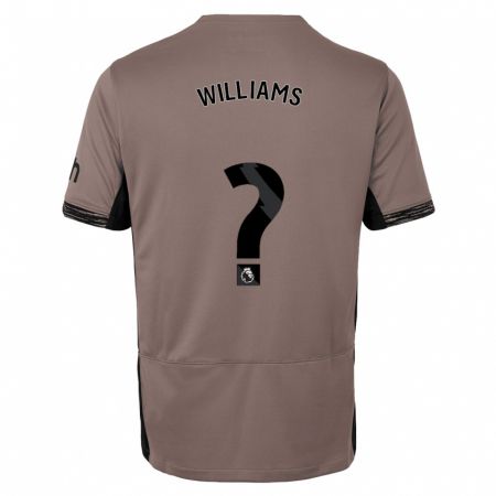 Kandiny Enfant Maillot Jaden Williams #0 Beige Foncé Troisieme 2023/24 T-Shirt