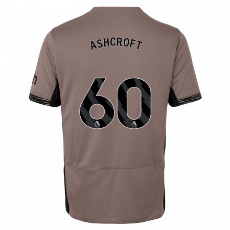 Kandiny Enfant Maillot Tyrell Ashcroft #60 Beige Foncé Troisieme 2023/24 T-Shirt
