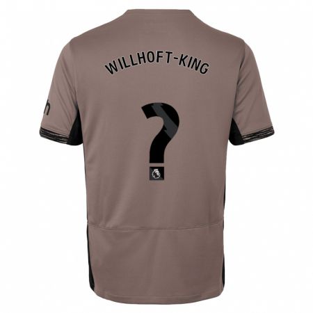 Kandiny Enfant Maillot Han Willhoft-King #0 Beige Foncé Troisieme 2023/24 T-Shirt