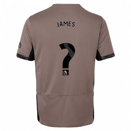 Kandiny Enfant Maillot Herbie James #0 Beige Foncé Troisieme 2023/24 T-Shirt