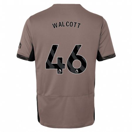 Kandiny Enfant Maillot Malachi Fagan Walcott #46 Beige Foncé Troisieme 2023/24 T-Shirt