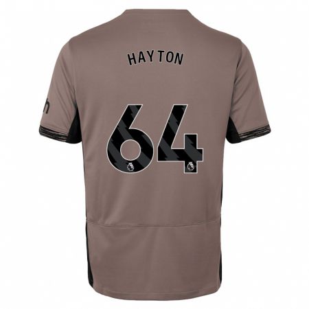Kandiny Enfant Maillot Adam Hayton #64 Beige Foncé Troisieme 2023/24 T-Shirt