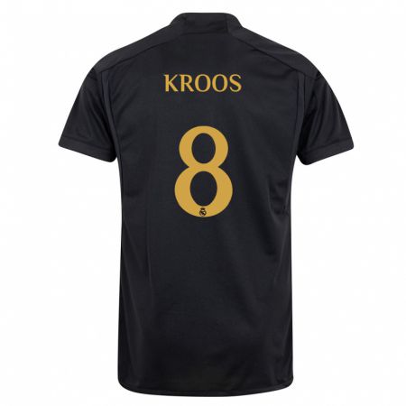 Kandiny Enfant Maillot Toni Kroos #8 Noir Troisieme 2023/24 T-Shirt