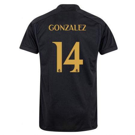 Kandiny Enfant Maillot David González #14 Noir Troisieme 2023/24 T-Shirt