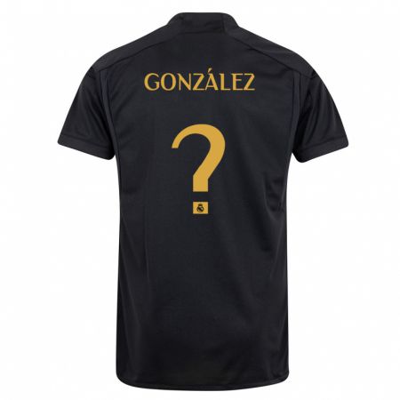 Kandiny Enfant Maillot Fran González #0 Noir Troisieme 2023/24 T-Shirt