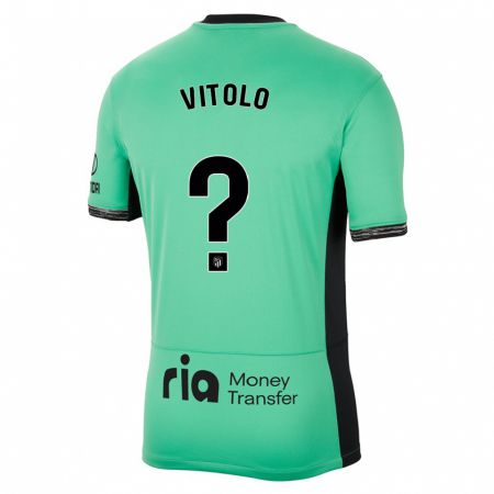 Kandiny Enfant Maillot Vitolo #0 Vert Printanier Troisieme 2023/24 T-Shirt