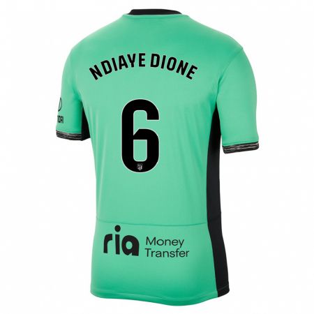 Kandiny Enfant Maillot Assane Ndiaye Dione #6 Vert Printanier Troisieme 2023/24 T-Shirt