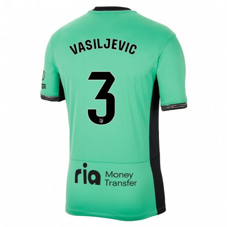 Kandiny Enfant Maillot Ivan Vasiljevic #3 Vert Printanier Troisieme 2023/24 T-Shirt