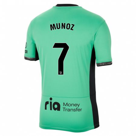 Kandiny Enfant Maillot Joaquin Munoz #7 Vert Printanier Troisieme 2023/24 T-Shirt
